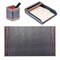 Dacasso Walnut & Leather 3-Piece Desk Set DF-8437 - alternate 4
